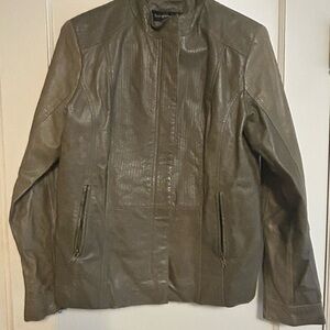 Green Faux Leather Jacket